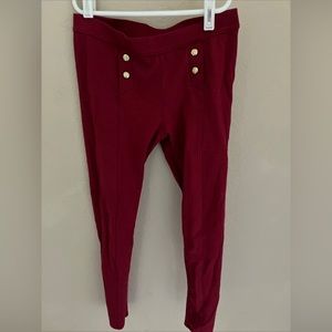 Janie and Jack Cranberry Ponte Pant 12
